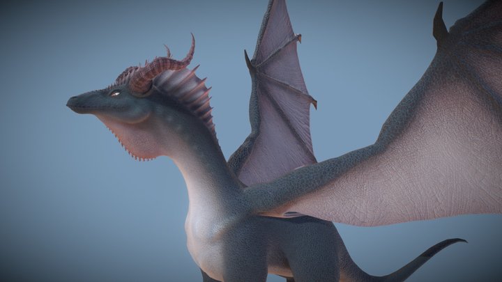 Blue Dragon 3D Model