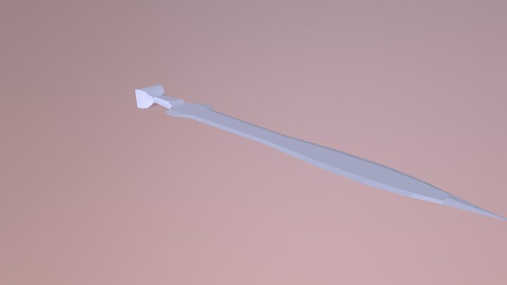Leaf Blade Sword 3D Model