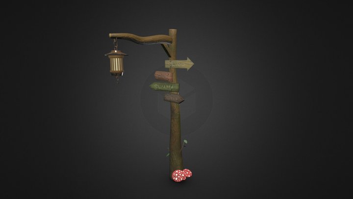 Panneau Marécage 3D Model