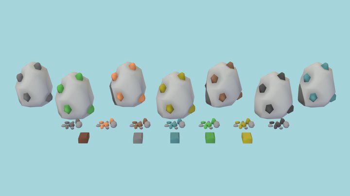 [FREE] Lowpoly Minerals 3D Models – Modello 3D gratuito STL