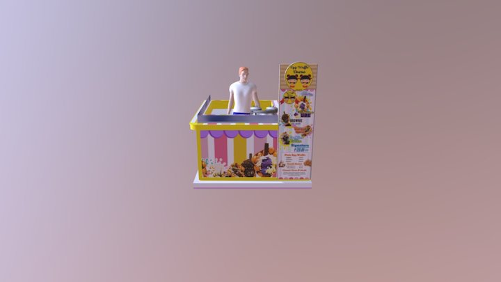 Egg Waffle Davao FOOD CART Design (4) 3D Model