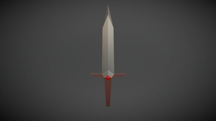 low poly sword 3D Model