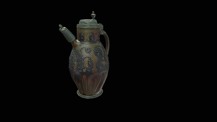 Džbán s cínovým víčkem 3D Model