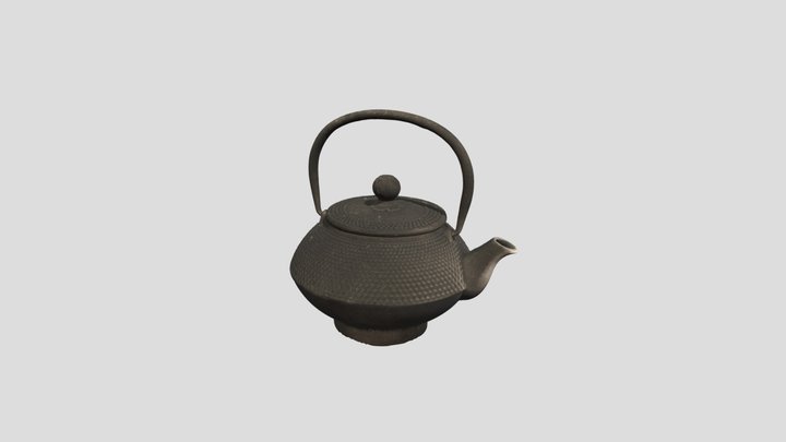 Black Teapot 3D Model