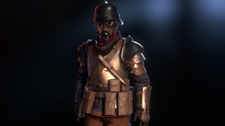 Steampunk Marine 3D Model