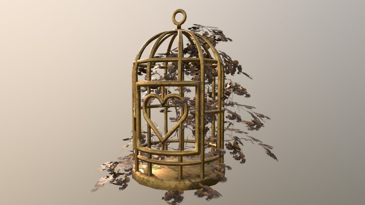 Bird Cage. Autumn atmosphere 3D Model
