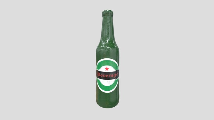 "Beverage" Glass Bottle 3D Model