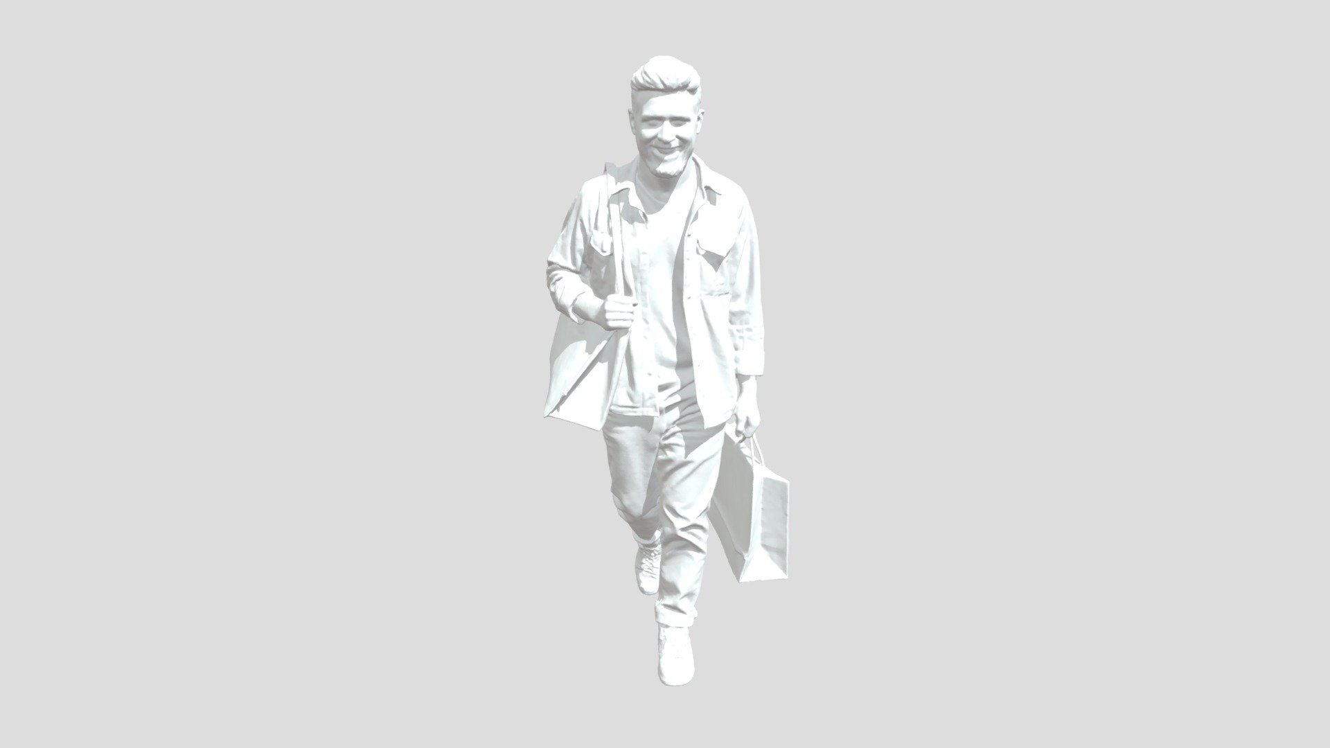 man shopping walking young happy - 3D model by jonaszmistrz [d8f555b ...