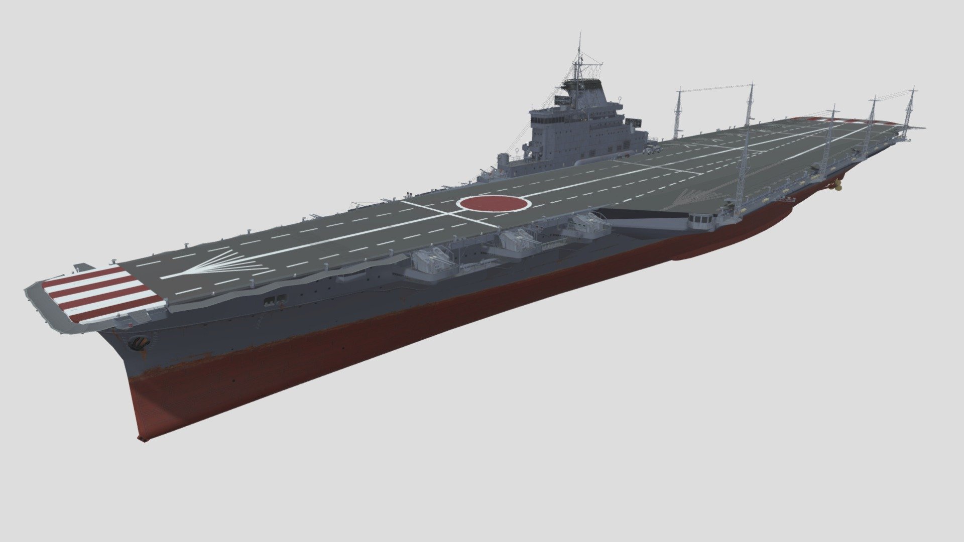 IJN Aircraft Carrier Taiho Kai“大凤改” 1964 - Download Free 3D model by ...