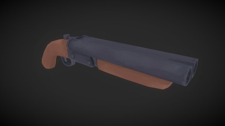 Painterly Sawed Off 3D Model