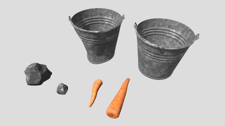 Free Snowmen Props 3D Model
