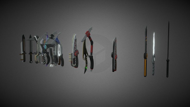 Knife pack 3D Model
