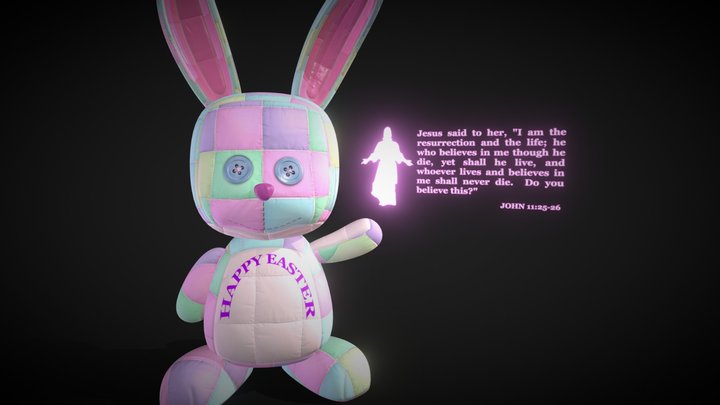 Easter Bunny - John 11:25-26 3D Model