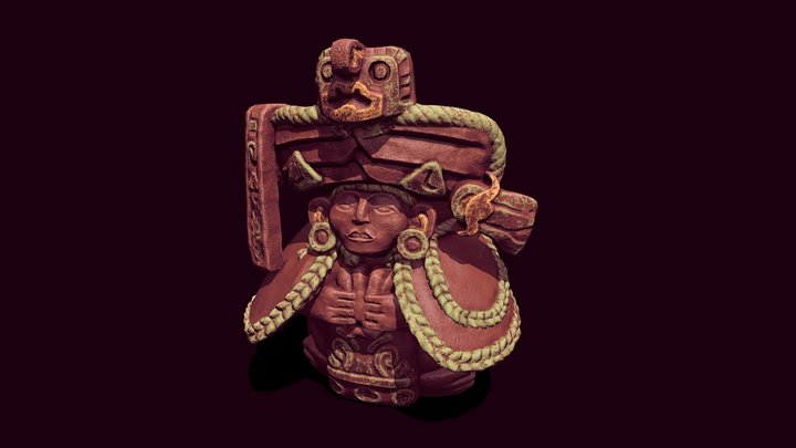 Urna Funeraria Zapoteca 3D Model