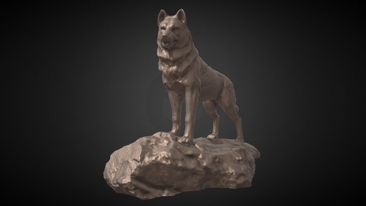 Husky Plaza Statue — Michigan Tech 3D Model