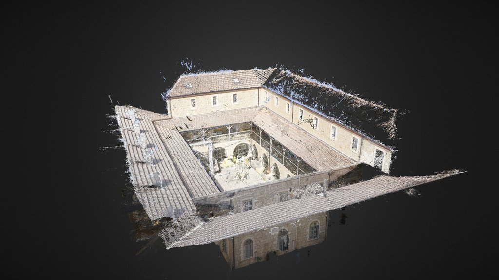 The Hansen House courtyard, Jerusalem, 3D model