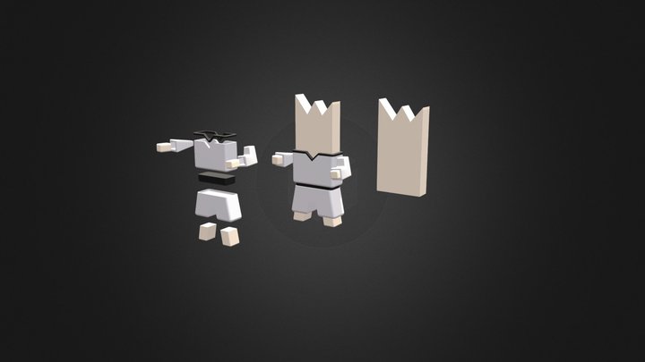拳法家 橡皮擦 3D Model