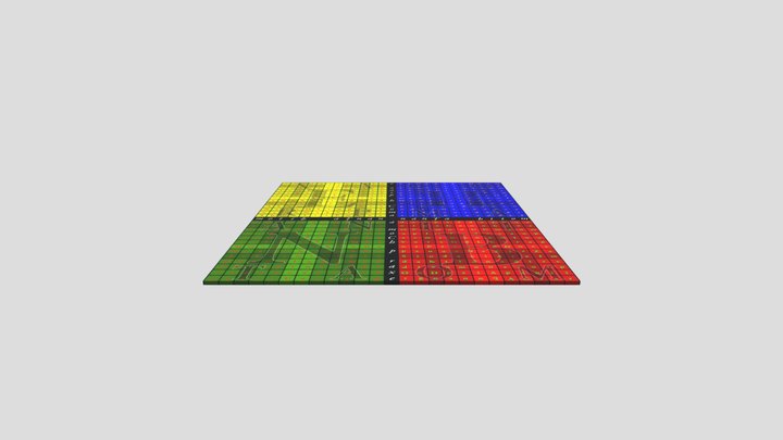 Four Enochian Watchtowers - English – Modello 3D gratuito STL