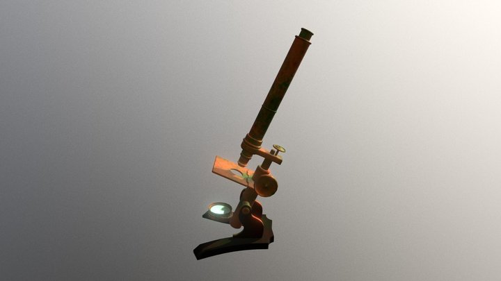 Victorian Microscope (Texture Only) 3D Model