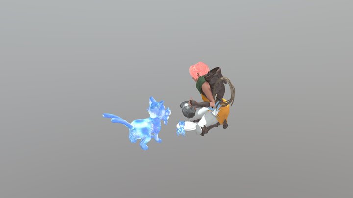 The Shape of the Cat - Diorama Test 3D Model