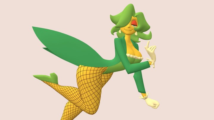 Corn Lady 3D Model