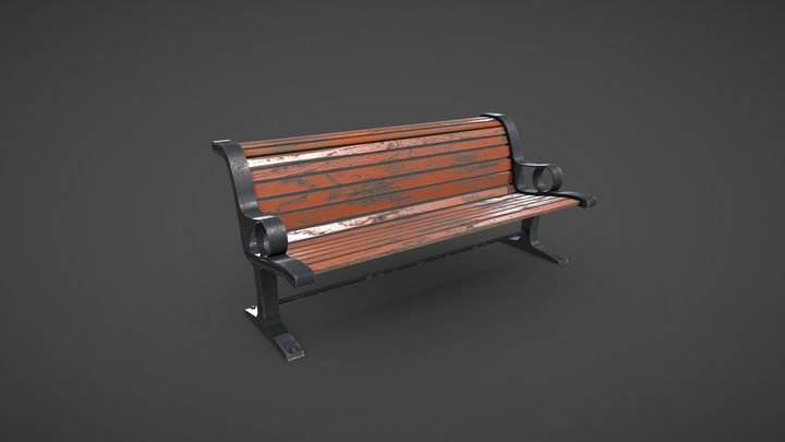 Park Bech Low-poly