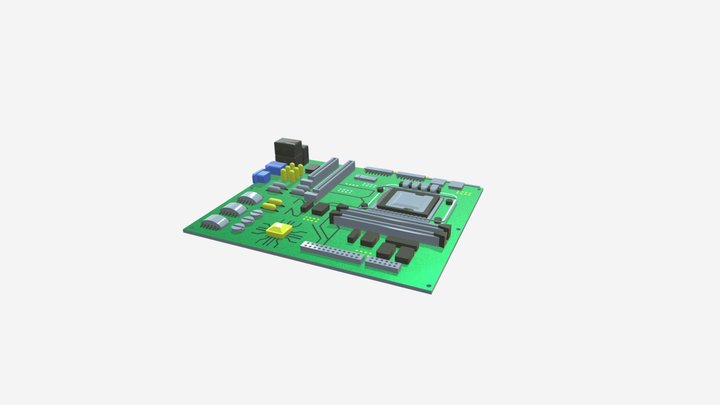 Simple Motherboard 3D Model