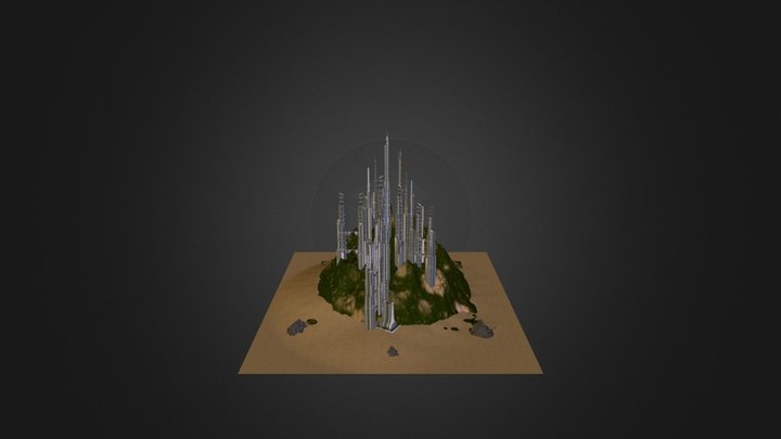 Sci-Fi Topical City 3D Model