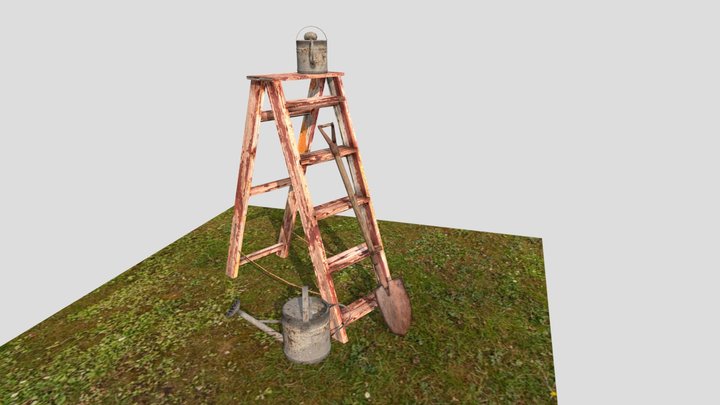 GRANDMA'S HOUSE - 3 Simple props 3D Model