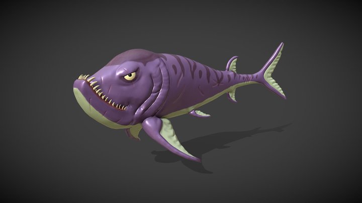 Hungry Xiphactinus 3D Model