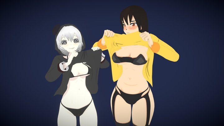Jeff the killer and smile dog anime r63 3D Model