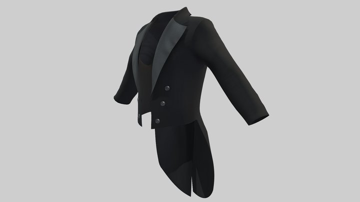Men's Tailcoat Frak 3D Model