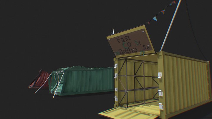 Shipping Containers 3D Model