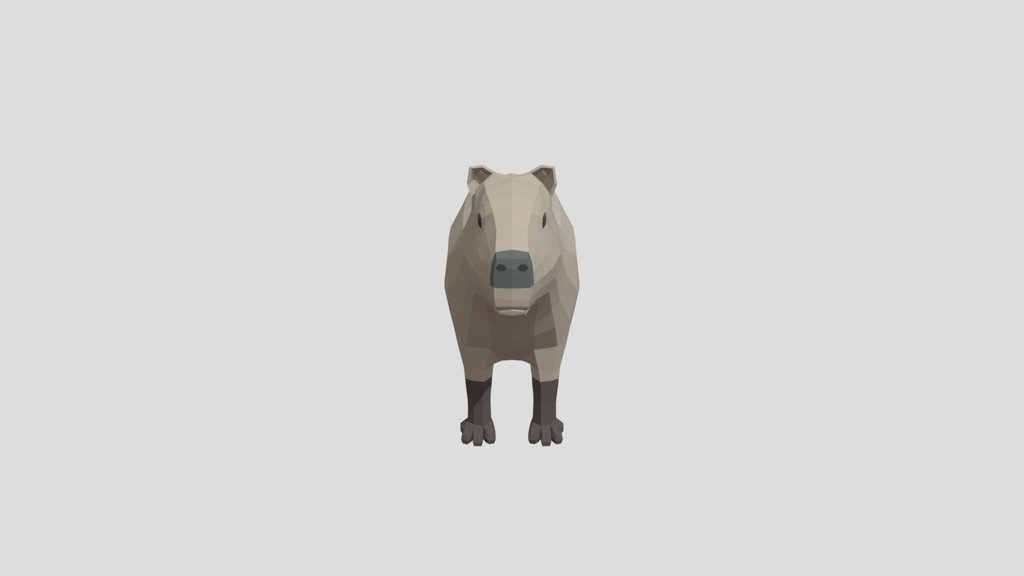 Low Poly Capybara