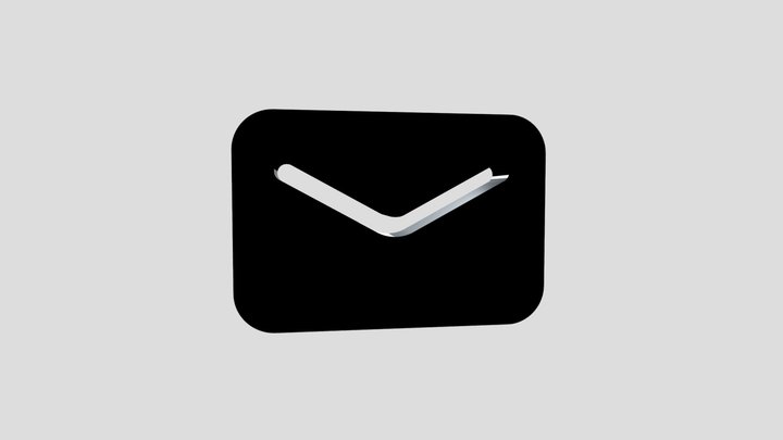Minimalist 3D Mail Envelope Icon