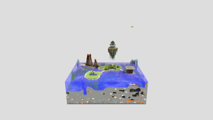 Hardcore Minecraft World 9 14 19 3D Model