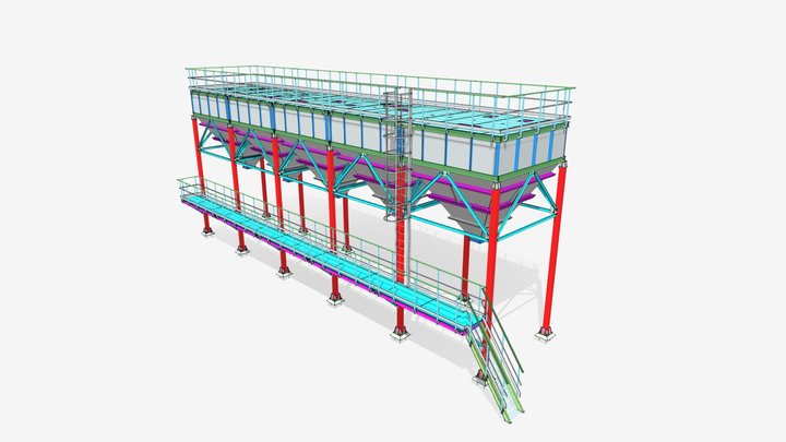 КМД. Бункера аспирационных относов 3D Model