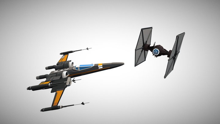 Star Wars Fighter 3D Model