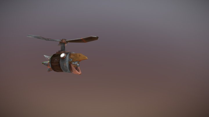 Stylized Drone Animation 3D Model