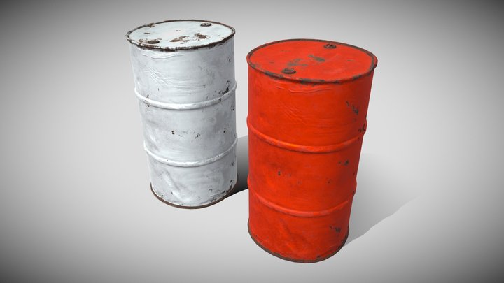 Oil Drum 3D Model