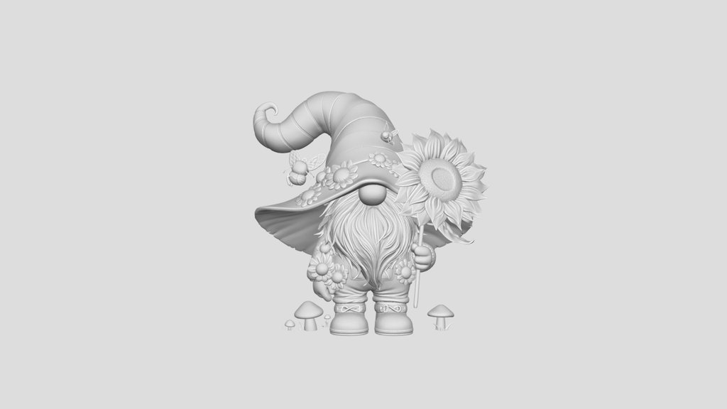 Sunflower Hat Gnome
