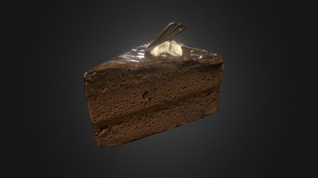 Chocolate Sponge Cake 3D Model