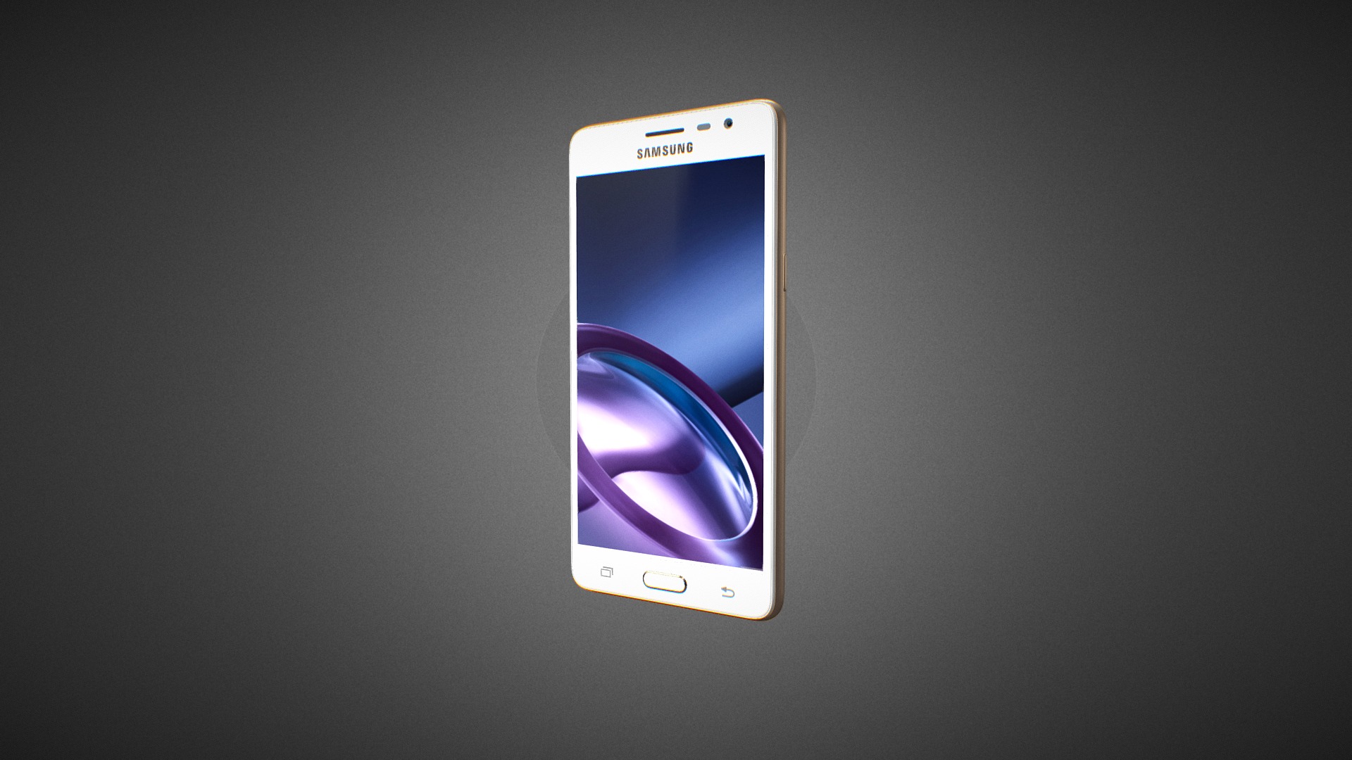3D model Samsung Galaxy J3 PRO for Element 3D - This is a 3D model of the Samsung Galaxy J3 PRO for Element 3D. The 3D model is about a cell phone with a blue circle.