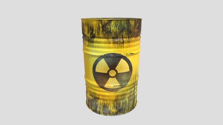 Nuclear waste barrel 3D Model