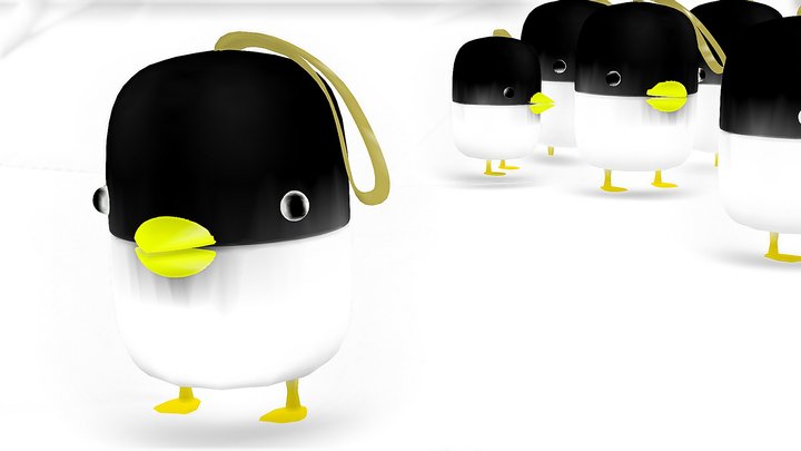 Penguins with surprise 3D Model