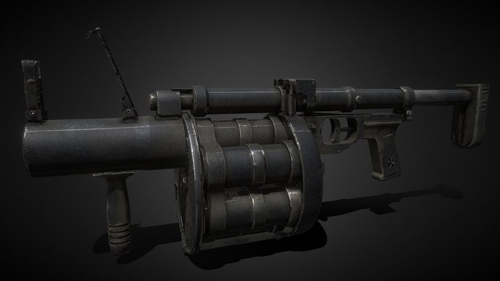 RG-6 Grenade Launcher 3D Model