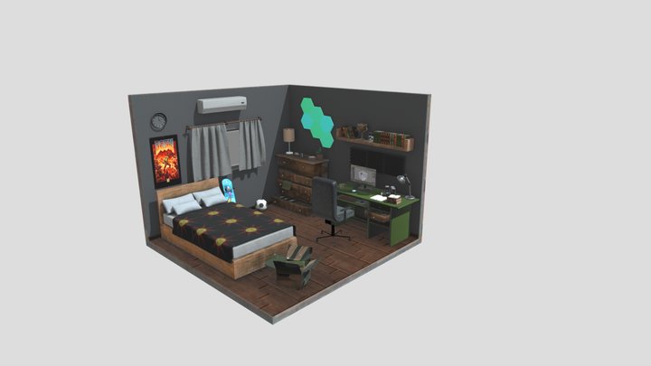 Bedroom Diaorama 3D Model