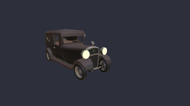 Sedan1930 Hearse Dropping Coffin 3D Model