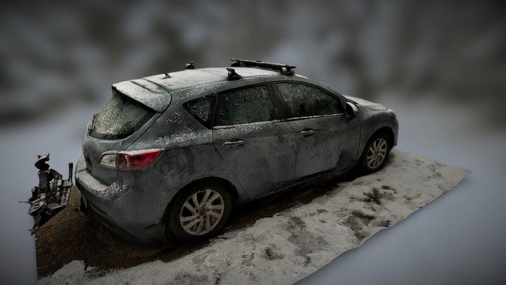 Mazda 3 | Sitting in the Snow 3D Model