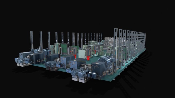 Sala De Maquinas esboço 3D Model